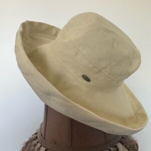 Scala Cream Wide Brim Hat